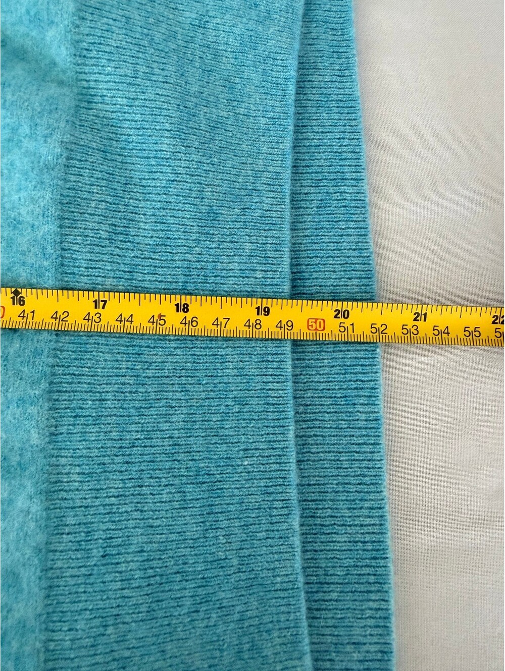 Tahari 100% Cashmere V Neck Sweater Blue Tagged L Fits XS S - Picture 8 of 8